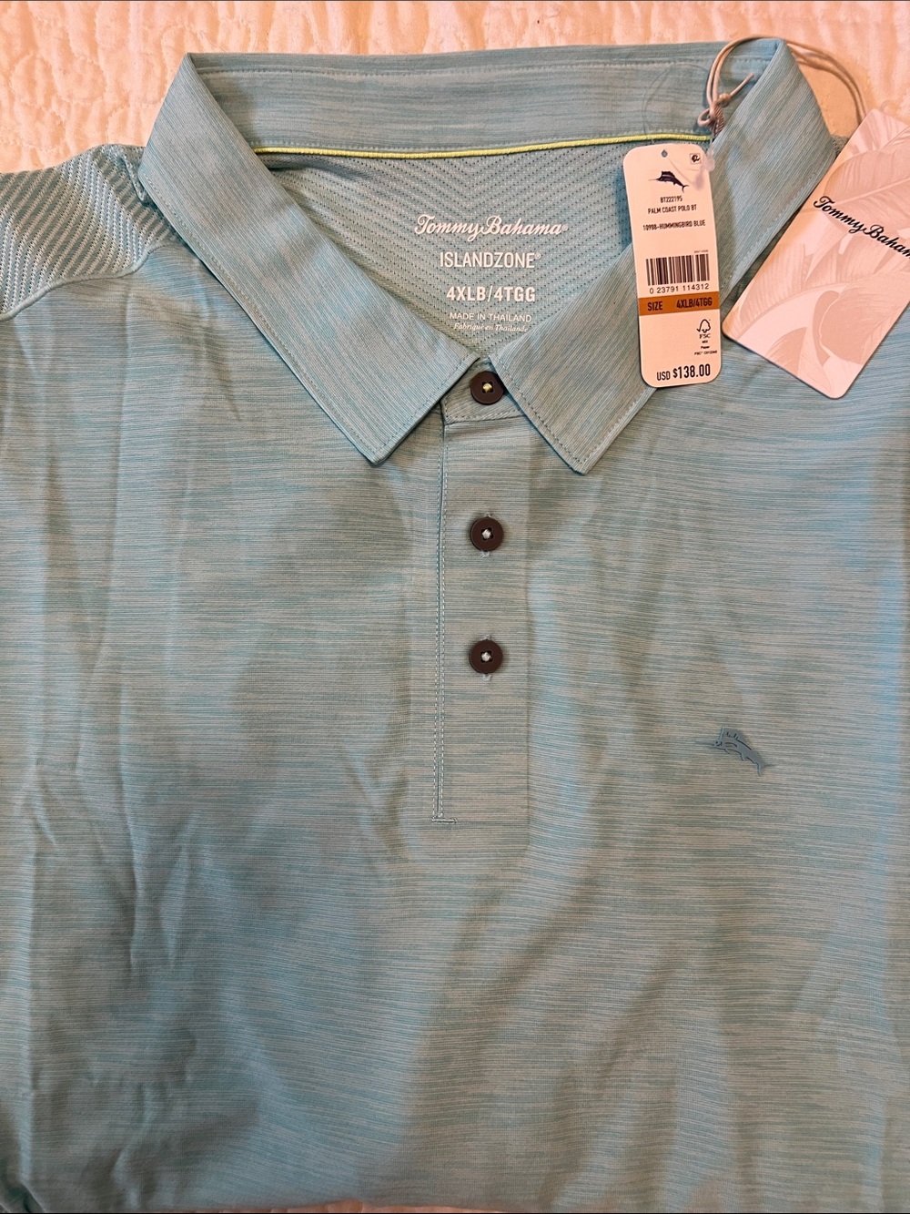 Tommy Bahama Aqua Blue IslandZone Polo